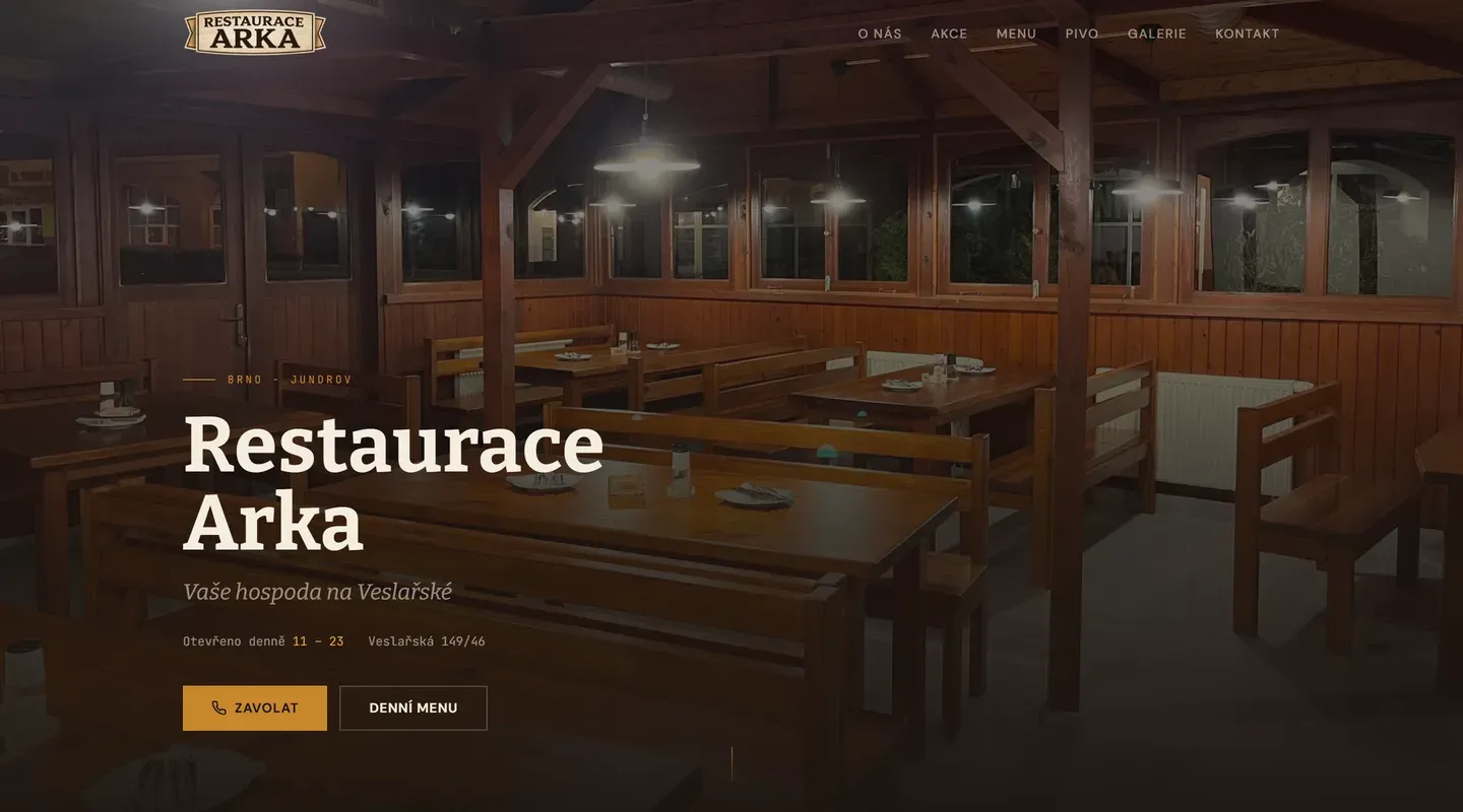 Podgląd strony Restauracja Arka